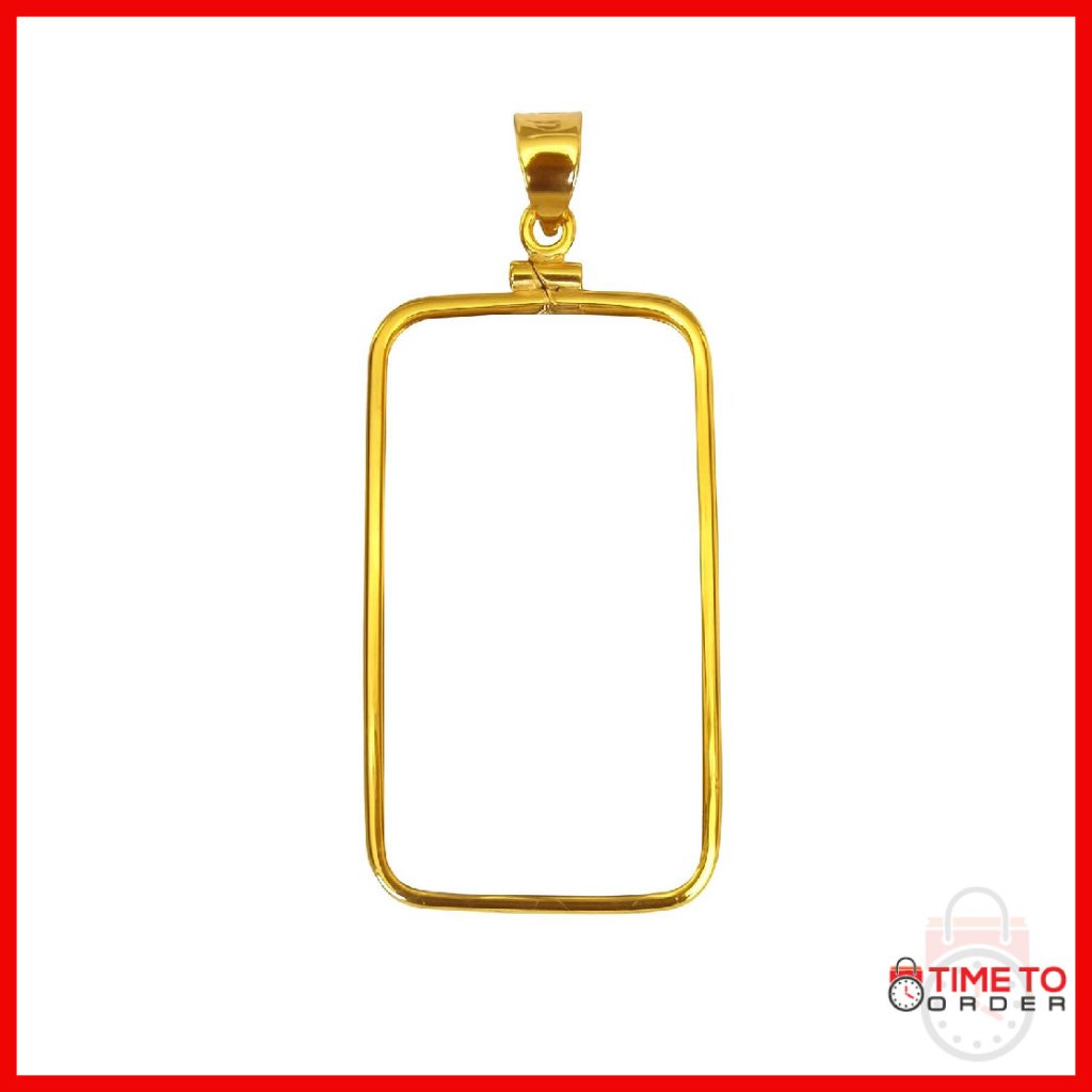 14k Gold Filled Bezel Frame For 1oz Gold Bars, Screw Top Mount